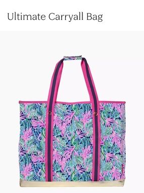 Lilly Pulitzer NWT Ultimate Carryall Bag - Pink Multi